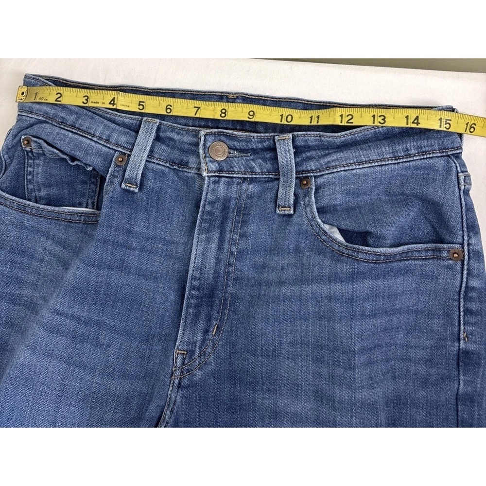 Levis 726 High Rise Flare Jeans Womens 31x32 Blue Stretch Denim Western Cowgirl - Picture 7 of 9
